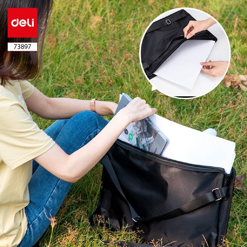 ديلي حقيبة لوحات + مسند ورق ممغنط - 8K - اسود - E73897